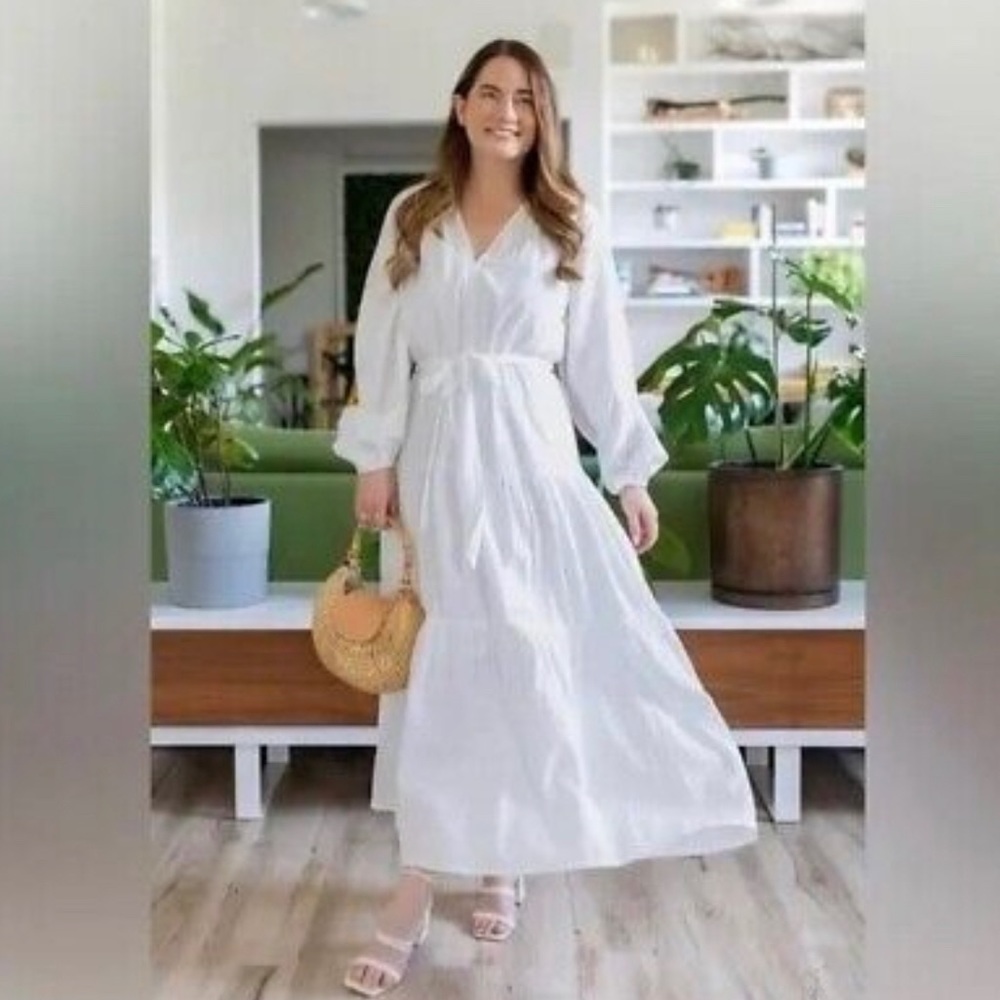 Evereve Roan + Ryan - Josephine Style BOHO 100% Cotton | White Gauze Dress